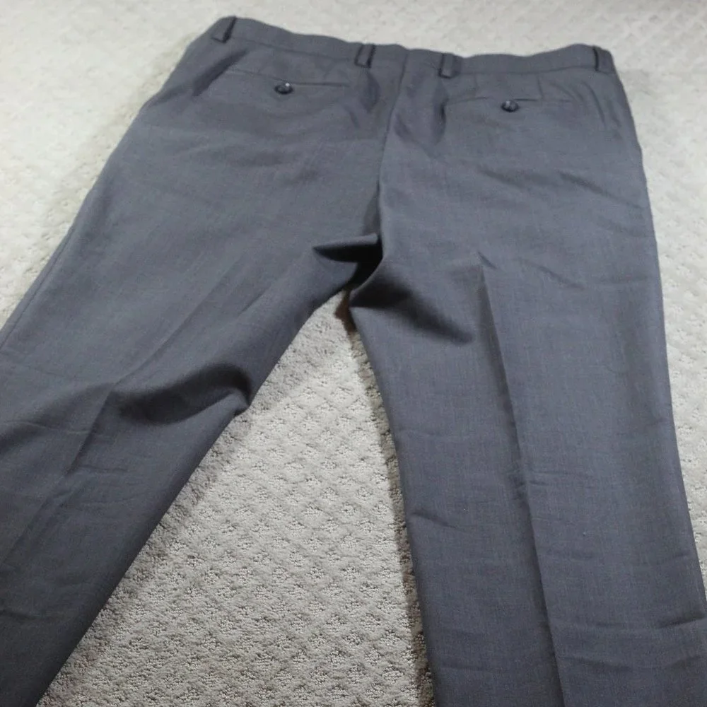 Banana Republic Size 34x34 Classic Fit Grey Wool Slacks - LIKE NEW